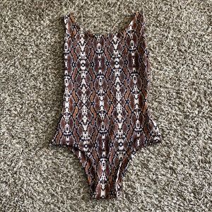 Fused Hawaii Snake Print One Piece Swim Suit
